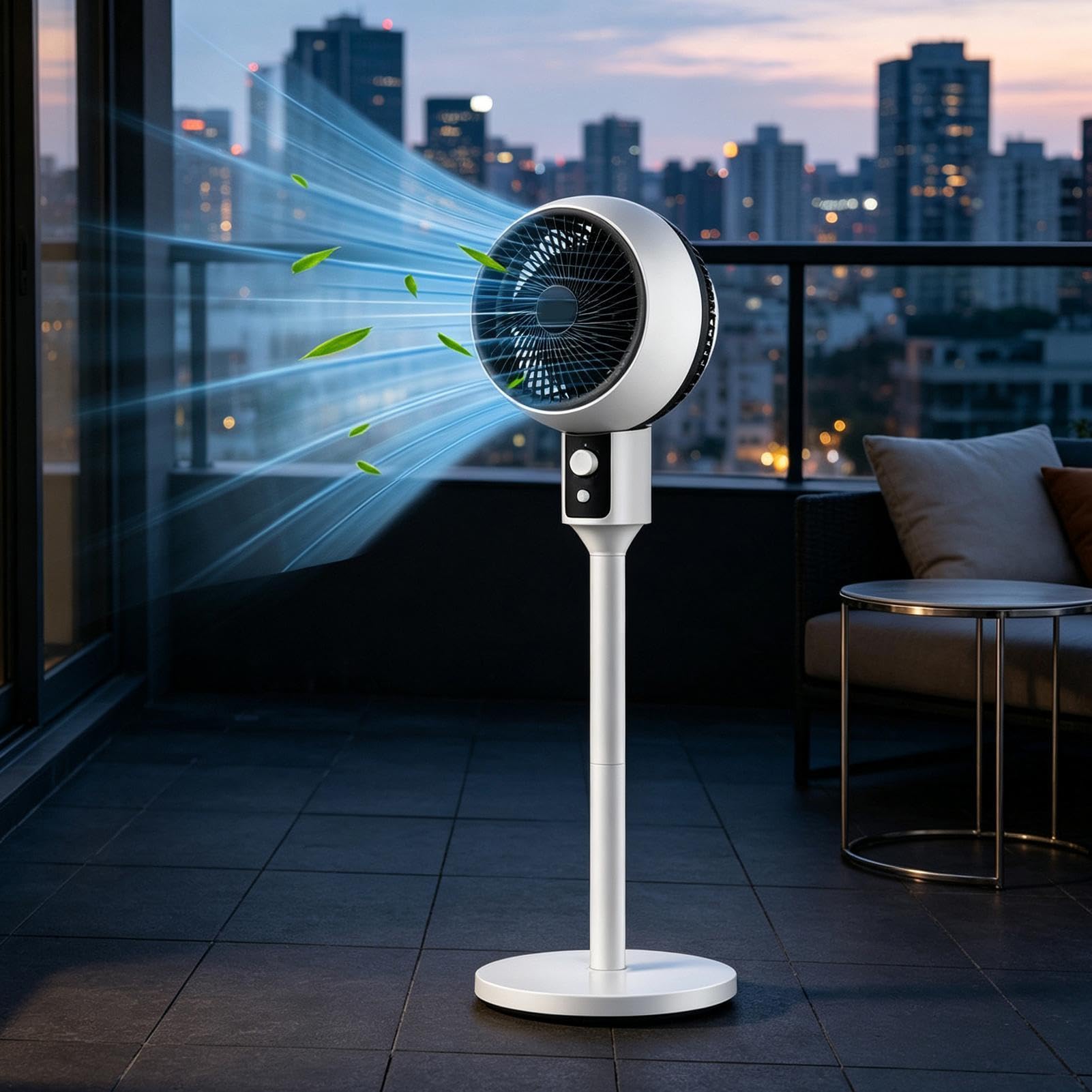 Ventilatore A Piantana A Stelo Sottile, Silenzioso E Potente, 3 | Ventilatore A Piantana per Ufficio, Patio, Negozio, Dormitorio, Bagno, Camera da , Stanza, Casa, Garage