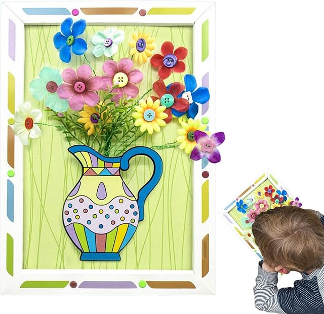 Rubeyul Child Flower Press | Handmade DIY Kids Craft Kits - Creative Plant Flower Bouquet Craft Kit Interactive Educational Toys For Kindergarten Kid Beginner