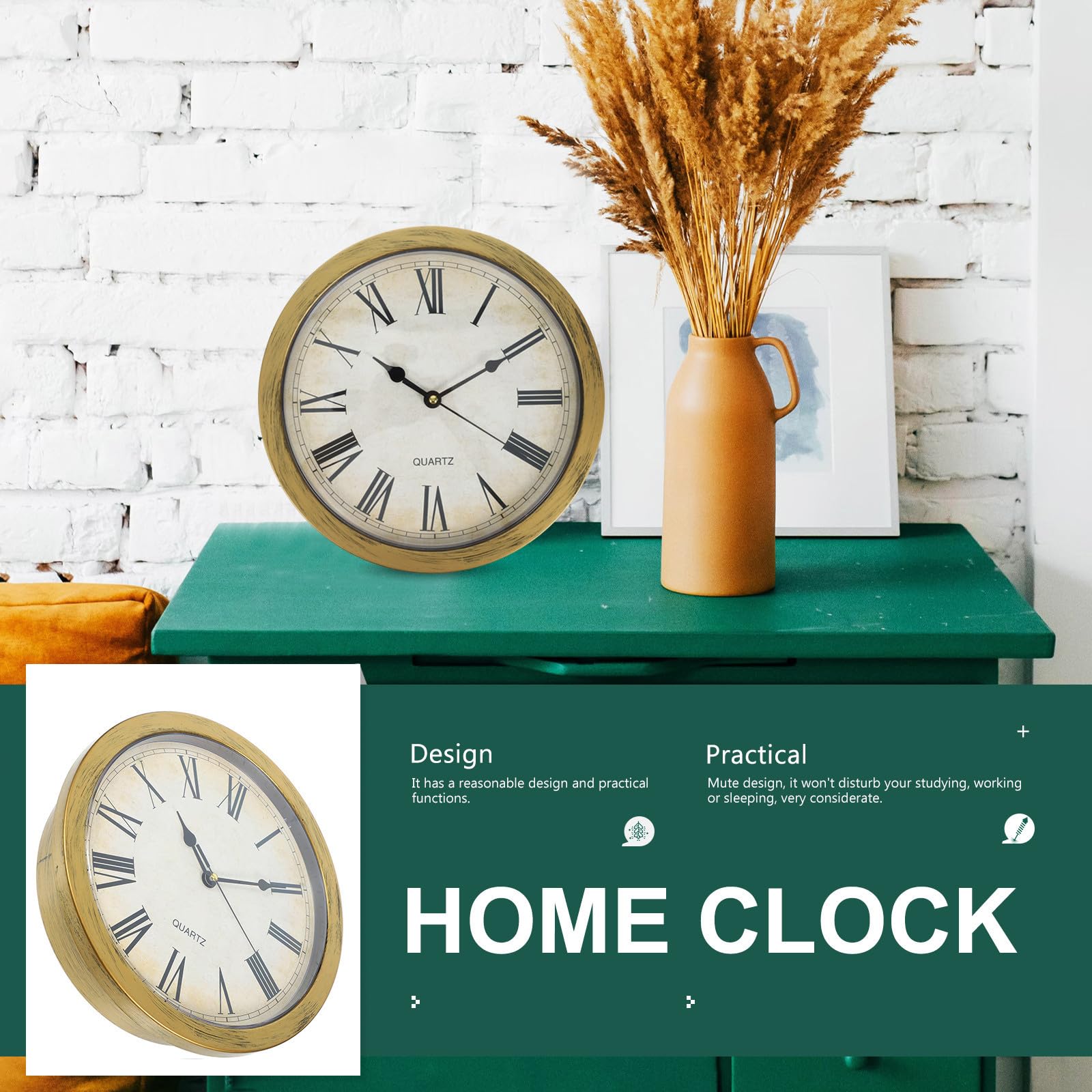 Reloj de Pared con Compartimento Secreto para Almacenamiento Seguro, Diseño Vintage y Moderno Adecuado para Ambiente Industrial y Salón