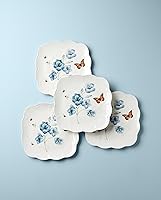 Vista 70 de Lenox Butterfly Meadow 817046 - Juego de 6 platos para aperitivos, 3.05 libras