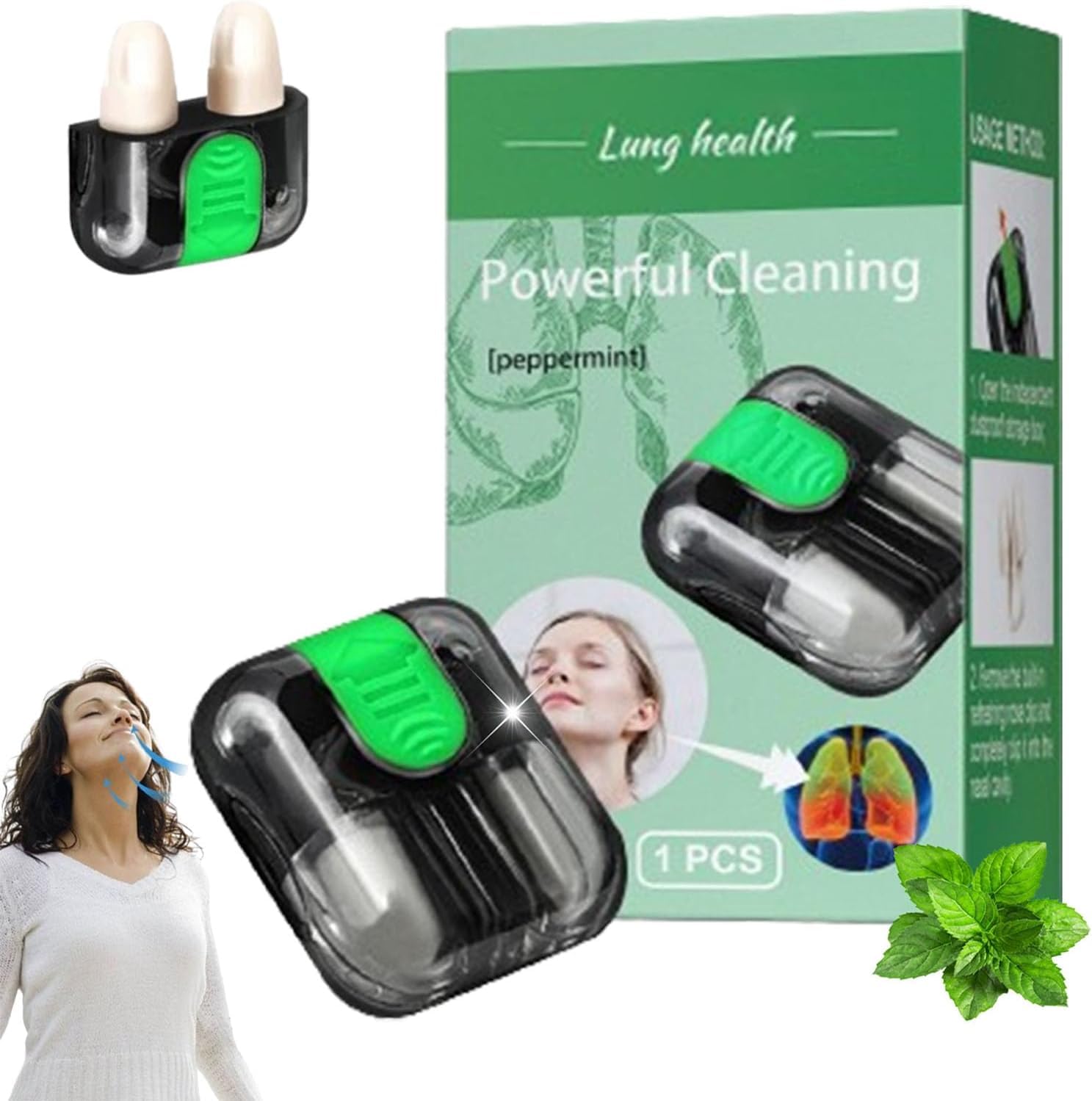 BreathePure Respiratory Cleansing Herbal Nasal Device, Health Control Nasal Device, Relieve Nasal discomfort (1pcs)