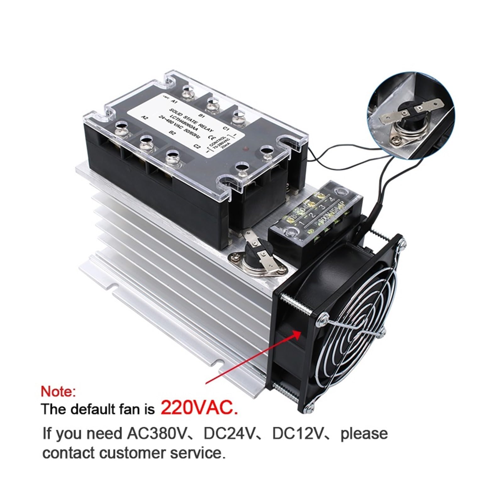 Trzy fazy Solid State Relay 380 V DC sterowanie AC 3-fazowe SSR 10A 25A 40A 60A 80A 100A AC SSR DA40A IDGTTLDF (AC-AC, 10A)