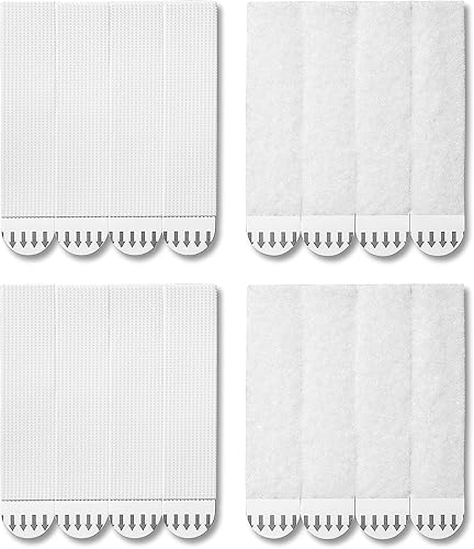 24 pares de tiras grandes para colgar cuadros extraíbles, sin daños, cinta de gancho y bucle, ganchos adhesivos para colgar en la pared, fotos sin