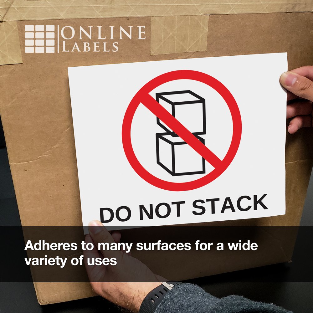 Buy Sticker Paper, 100 Sheets, White Matte, 8.5 x 11 Full Sheet Label