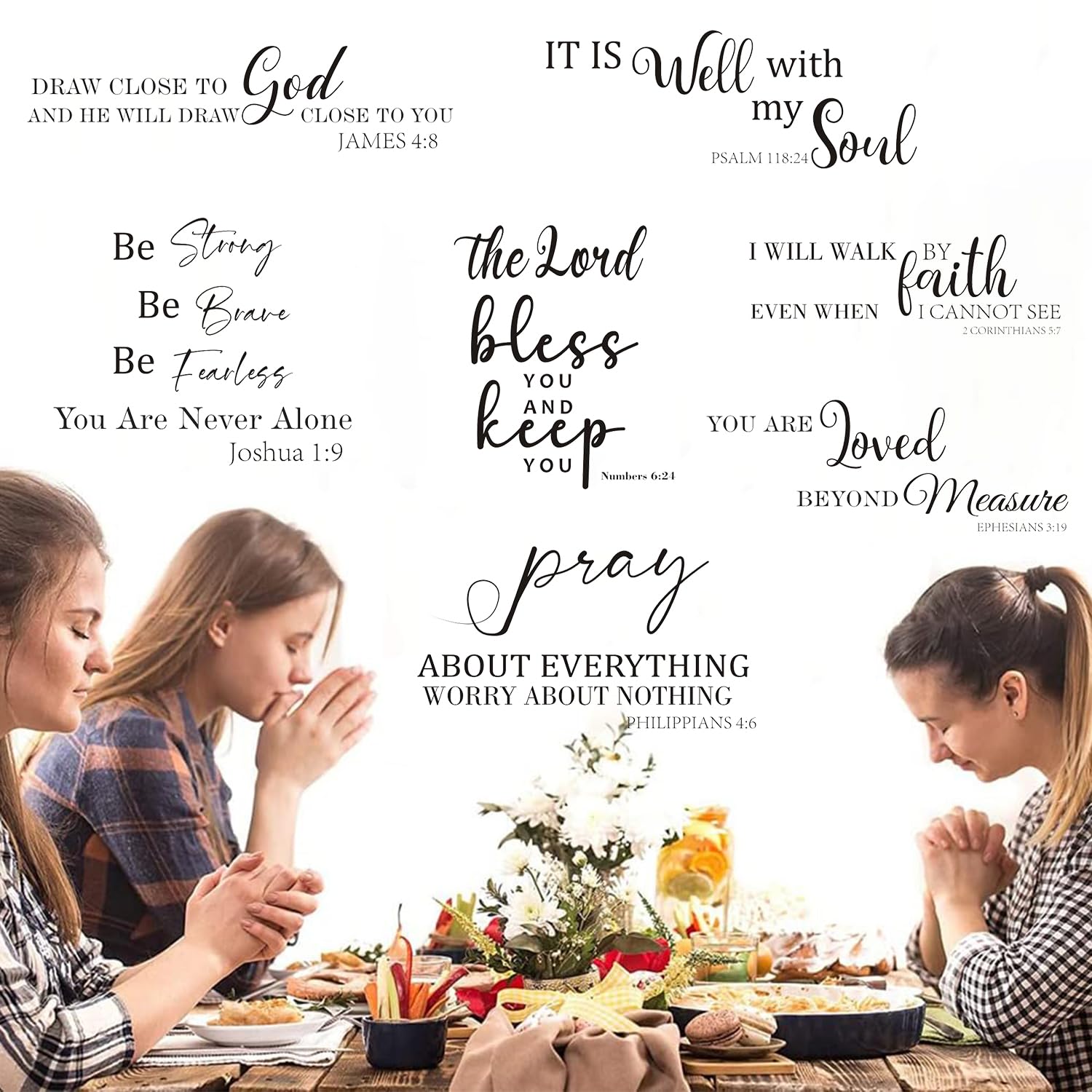 HPNIUB Bible Verse Wall Stickers Inspirational Scripture Quotes, Christian Wall Art for Home Bible Verse Wall Art Bedroom - Image 4