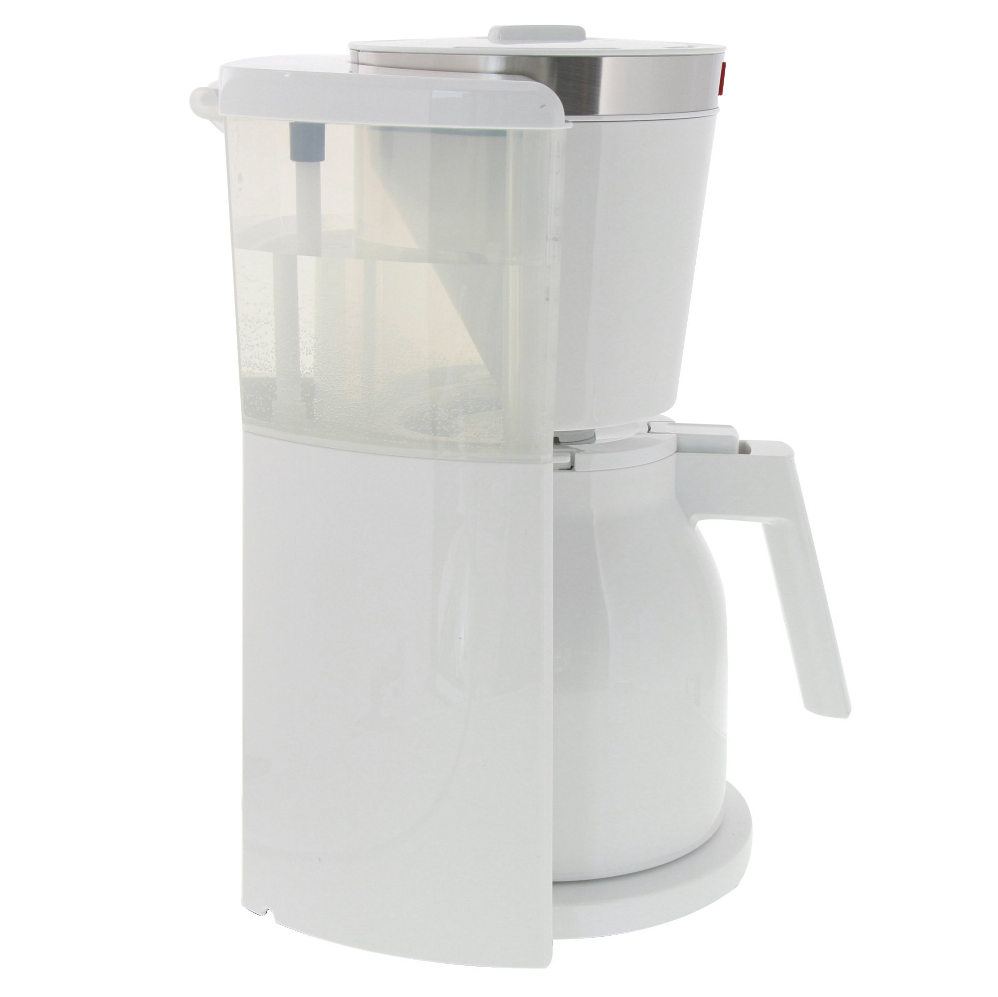 Melitta Cafetière à Filtre avec Verseuse Isotherme, Sélecteur d’Arôme, Look Therm Selection, Blanc/Acier Brossé, 1011-11
