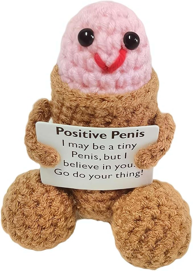 Poupée en peluche faite à la main Bite positive avec cartes Cadeau