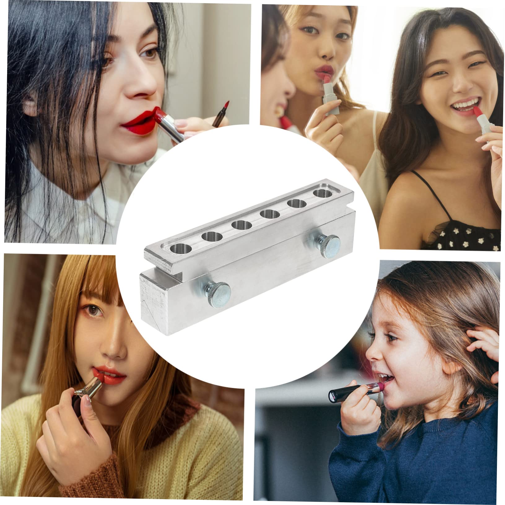 Molde de Aluminio para Lápiz Labial Cavidades Duradero para DIY Bálsamo Labial Accesorio para Maquillaje Manualidades