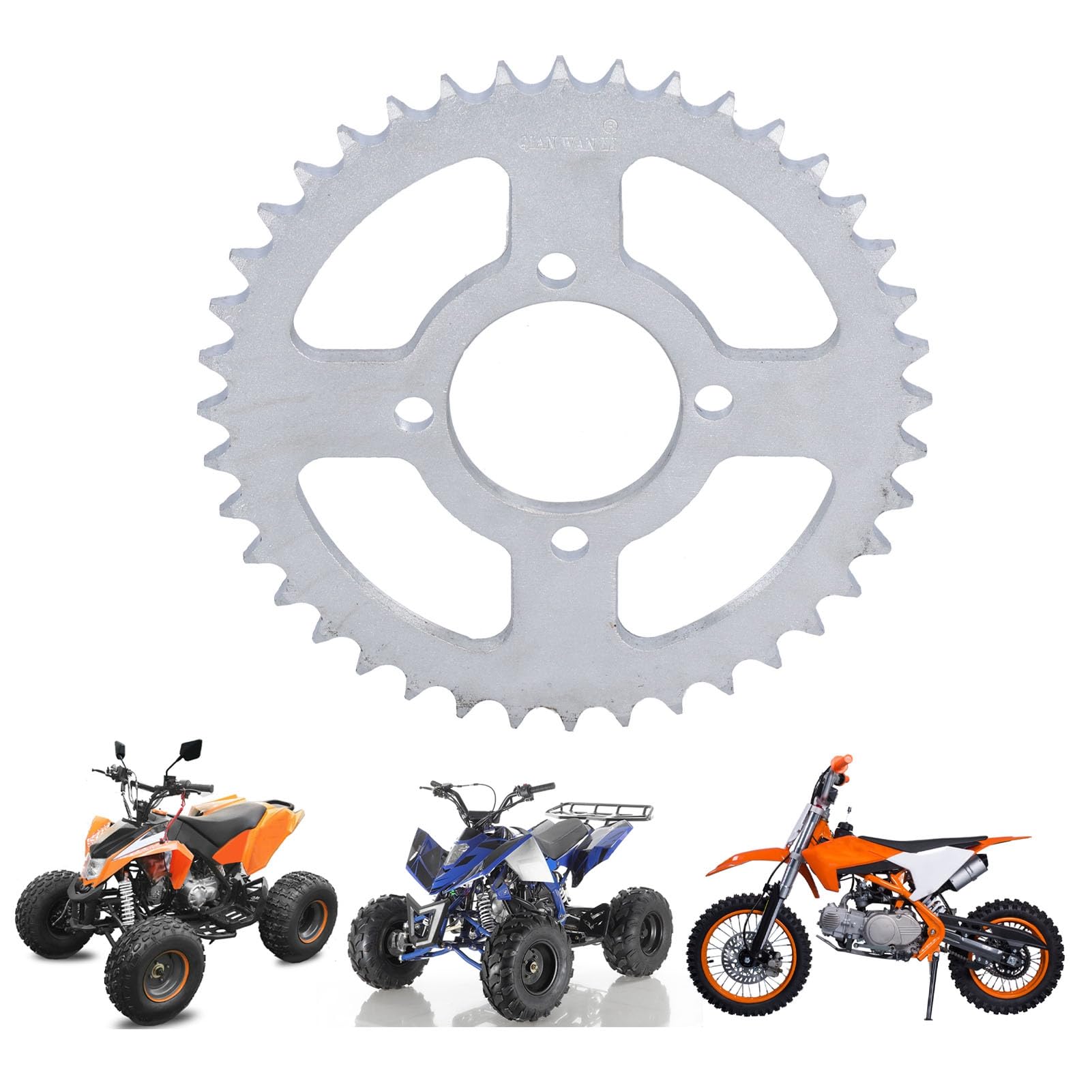 Kit Chaîne Et Pignons 420 Pour Quad ATV - Pignon Avant 15 Dents, Arrière 37 Dents - Alliage Acier Haute Résistance