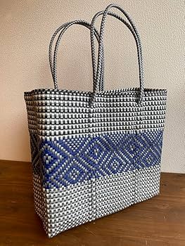 新品 大人気オアハカ産 メルカドバッグ シルバーブラック Sサイズ 新品 大人気オアハカ産 メルカドバッグ ブラック/シルバー S