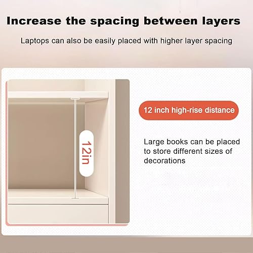 Miniatura 6 de Organizador de estantería de escritorio de madera resistente y elegante para dormitorio, soporte para almacenamiento de estantería de escritorio,