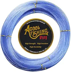 Linha de pesca de monofilamento AGOOL super potente sem memória linha de pesca de nylon linha de pistola de lança forte e resistente à abrasão em água doce água salgada 500 m / 547 m (azul, 0,4 mm - 23,2 lbs)