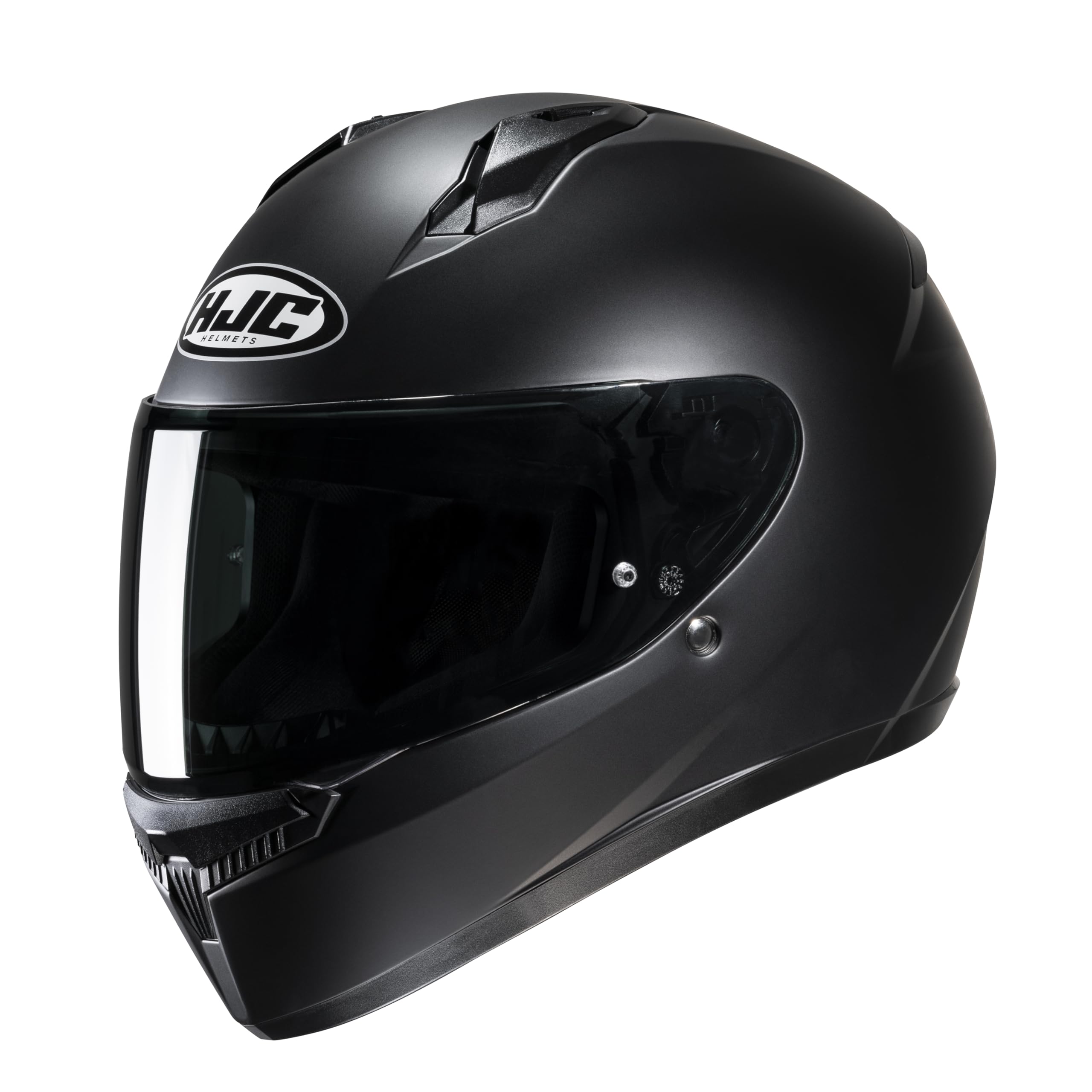 HJC C10 Full Face Motorcycle Helmet Motorbike Scooter Crash Lid. ECE 22.06. Matt Black (XXXS) 50/51cm