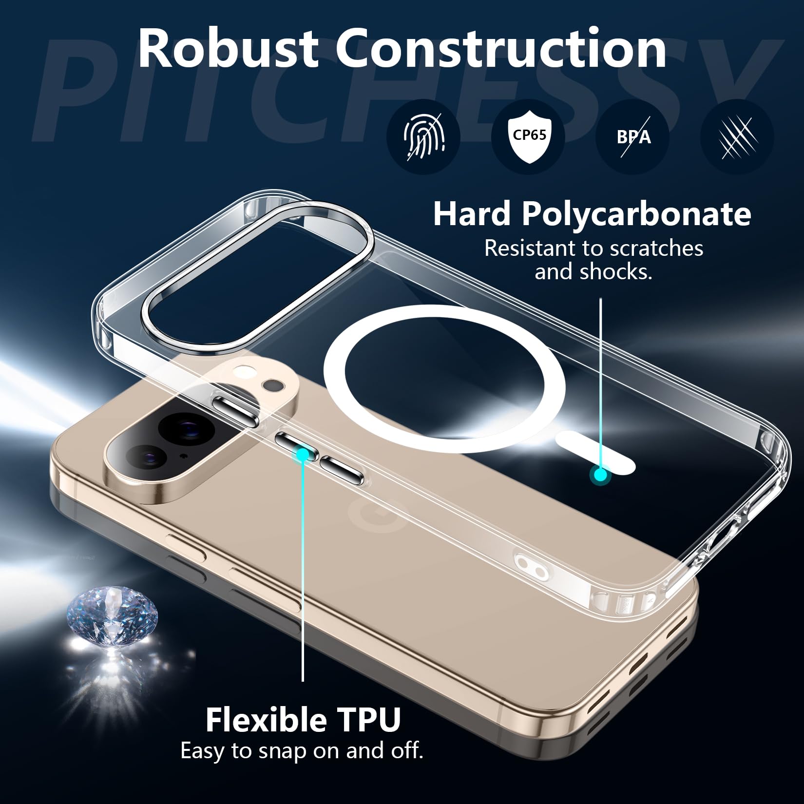 for Google Pixel 10 Pro XL Case,[Compatible with Magsafe] Military-Grade Protection & Anti-Yellowing,Magnetic Phone Case for Google 10 Pro XL Released 2025-6.8",Clear