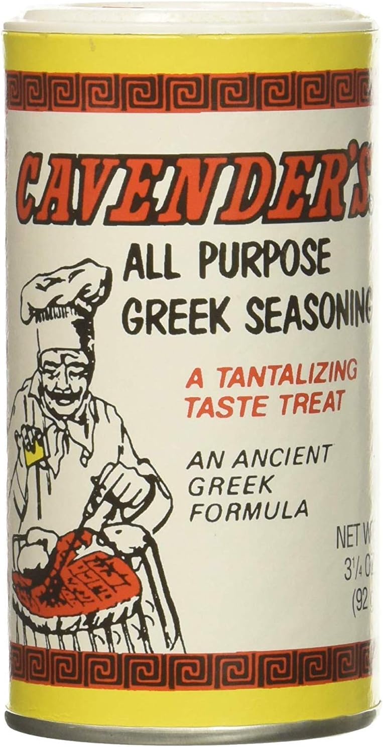 Cavender's All Purpose Greek Seasoning - 3.25 oz (pack of 2) Cavender's Exclusive recipe insert included!