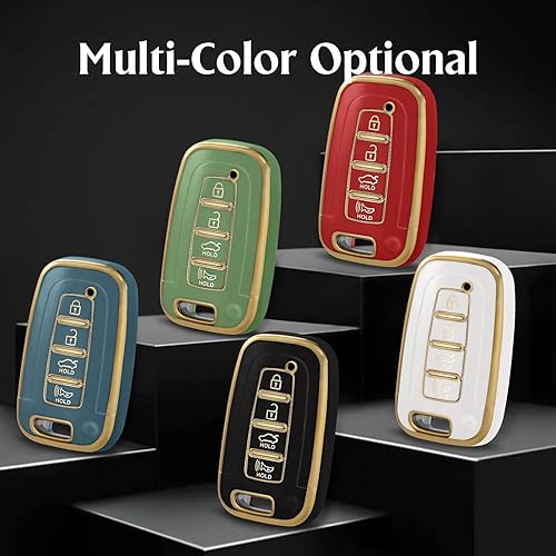 Miniatura 7 de Funda protectora de TPU para llavero inteligente compatible con Hyundai Azera Elantra GT EQUUS Genesis Coupe Santa FE Sonata Tucson Veloster KIA
