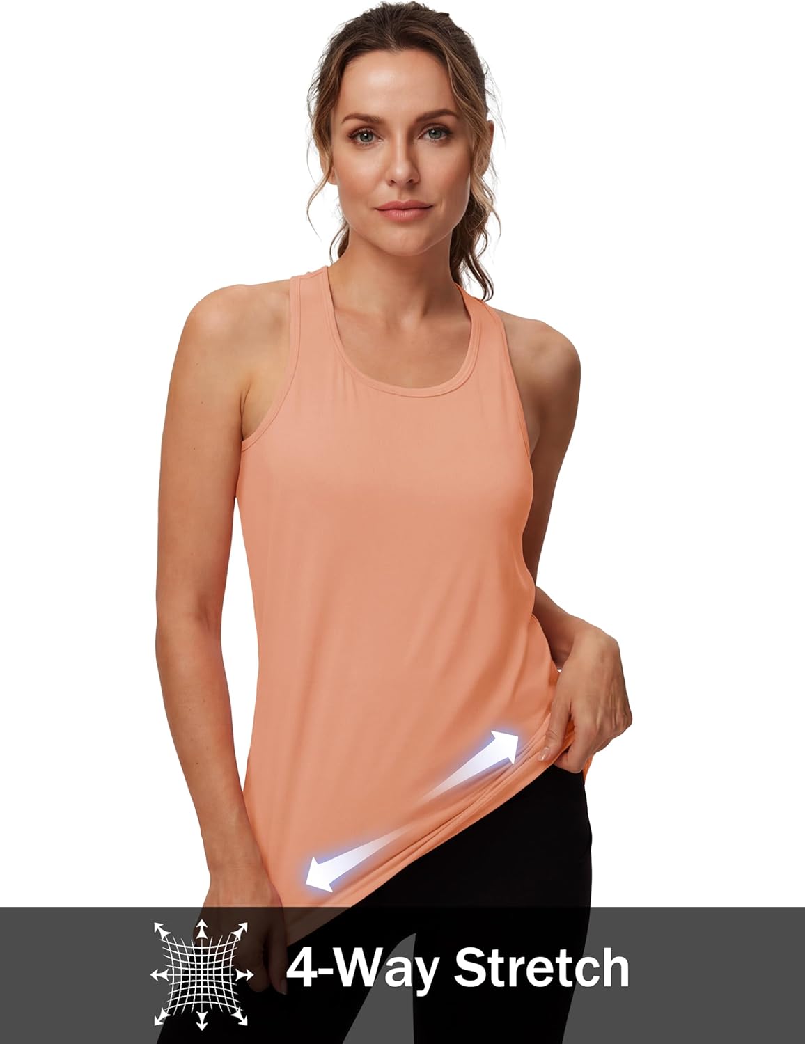 MAGCOMSEN Tank Top for Women Workout Racerback Sleeveless Racer Back Tops Athletic Yoga Running Gym Muscle Pilates Tank - Image 6