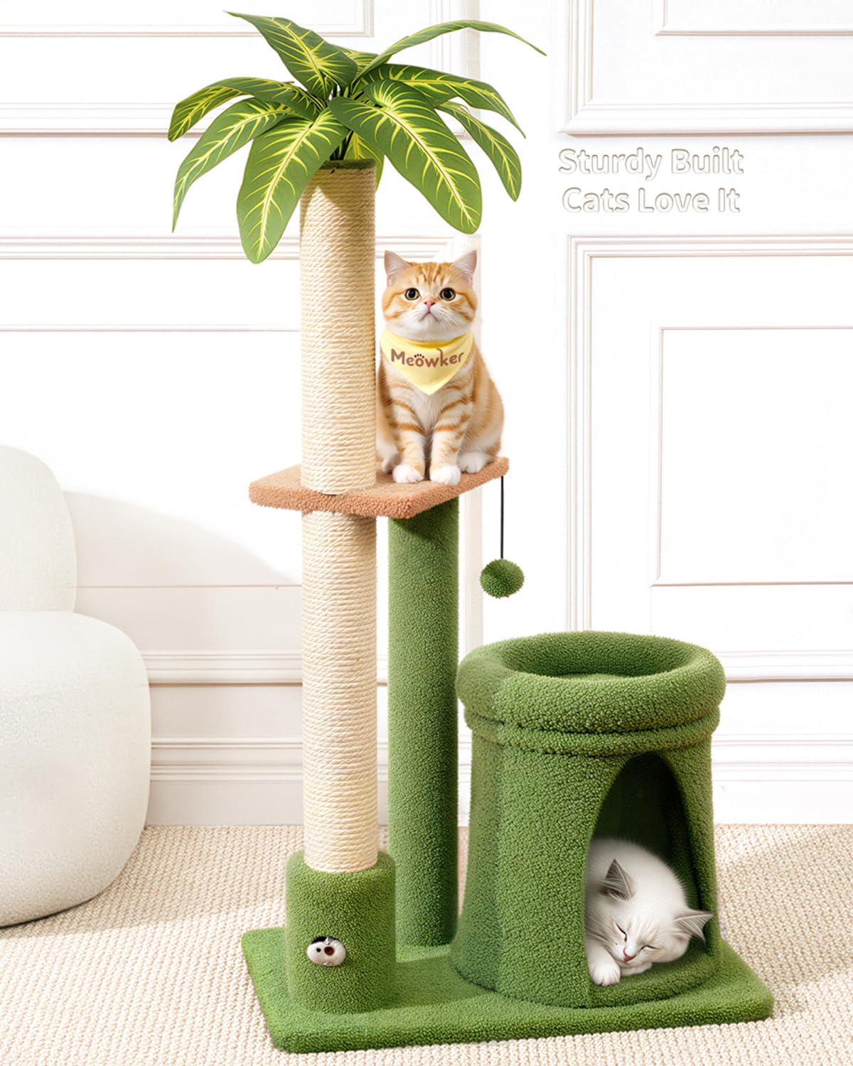 41" Cat Tree Tower Condo Scratch Post Stand for Indoor Small Cats