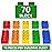 WYSWYG Large Classic Building Blocks Set, 70 Pieces Building Blocks in 5 Colours, Compatible with Major Building Systems, Duplo Building Block - Ideal for Children from 3 4 5 6 Years.
