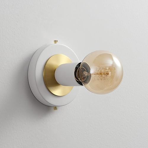 Miniatura 2 de BRIGHTTIA Luna Uno - Aplique de pared de 1 luz, accesorio industrial moderno de mediados de siglo para pared y techo, lámpara minimalista para baño