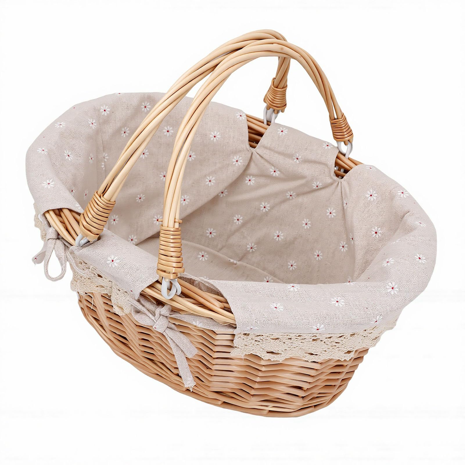 HEEPDD Cesta Natural Tejida a Mano para Regalos (Margarita)