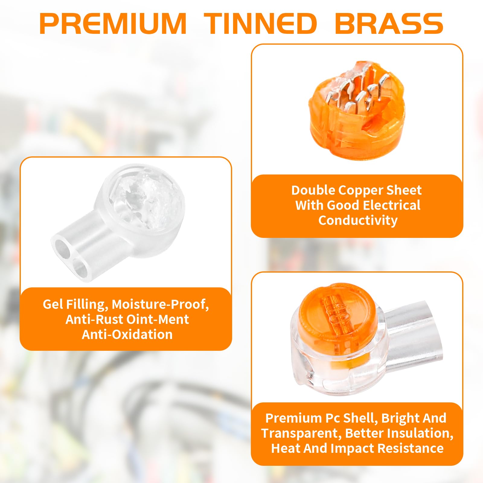 TNSLAND 200 Stück Telefonkabel Verbinder - Wasserdichte Klemmen