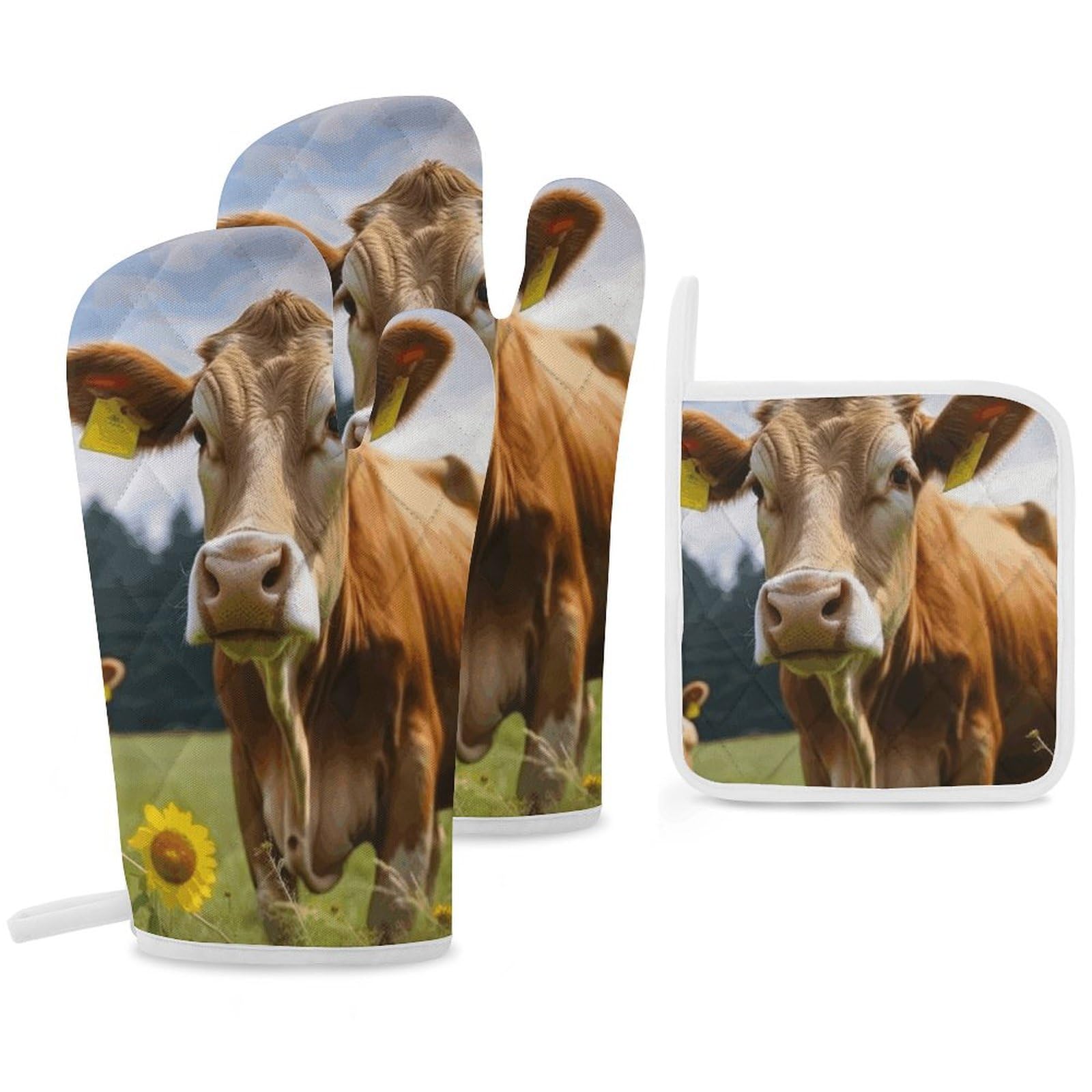 Gants de cuisine vache anti-chaleur : protection et maniabilité