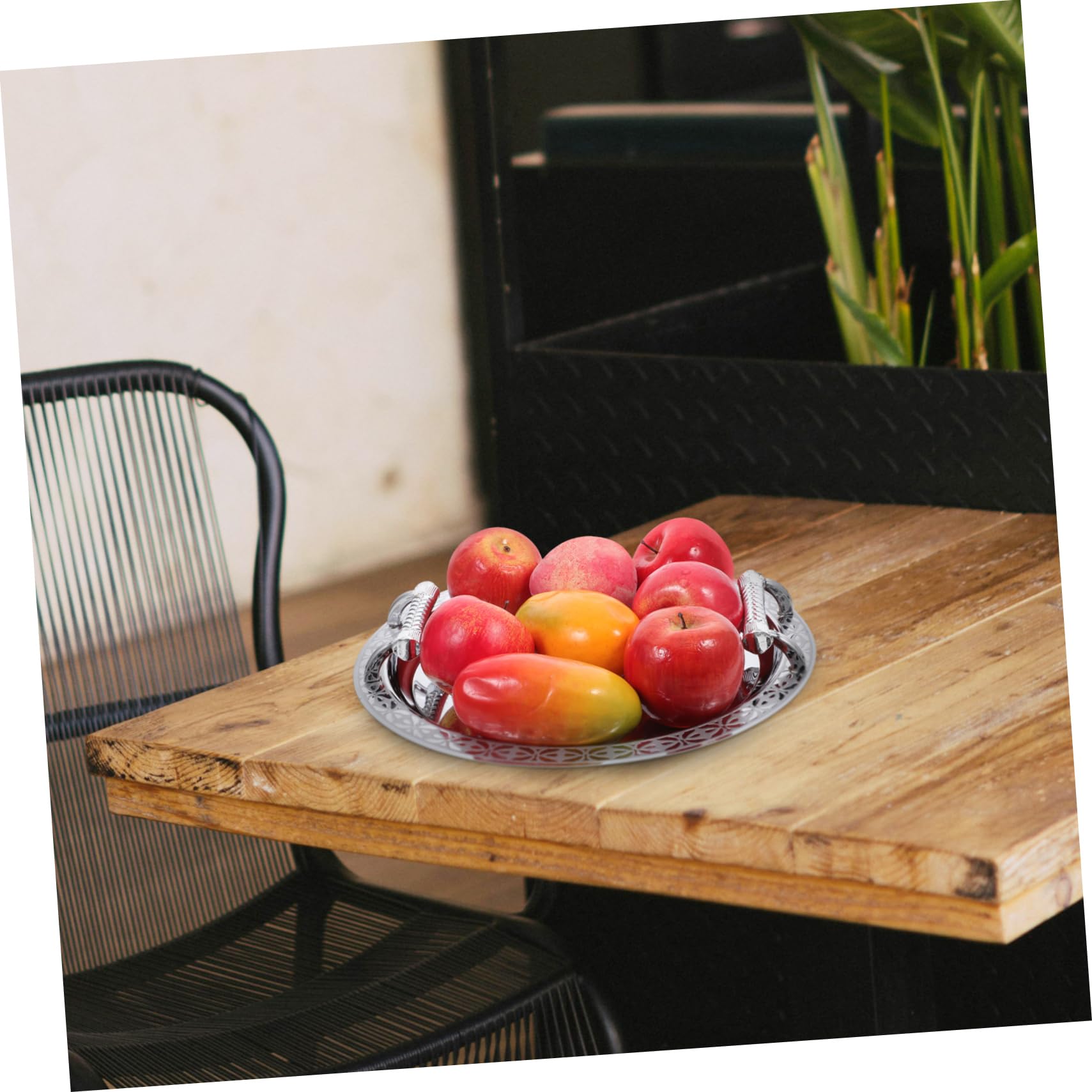 Yardwe Vassoio per Frutta Secca in Acciaio Inox e Plastica per Snack Noci Caramelle e Piccoli Oggetti Design Elegante per Uso Domestico