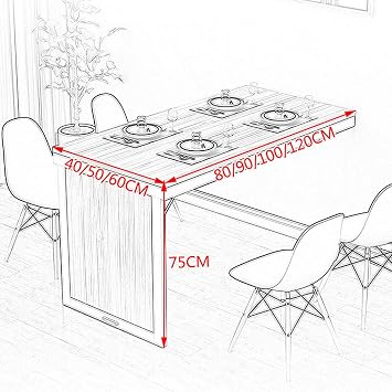 Folding Dining Table Wall-Mounted - Space Saving MDF Multi-Function Desk for Small Spaces - Modern Simplicity Computer Desk - Home Office