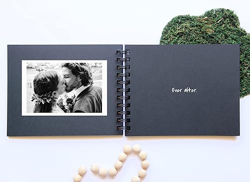 Miniatura 2 de Mini álbum de fotos de amor para parejas, mini álbum Instax, libro de invitados negro, álbum de recortes, libro de Brag de 6 x 7.5 pulgadas,