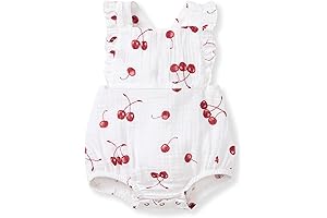 Burt's Bees Baby Girls' Footed Rompers, Set of 2 - 100% Organic Cotton