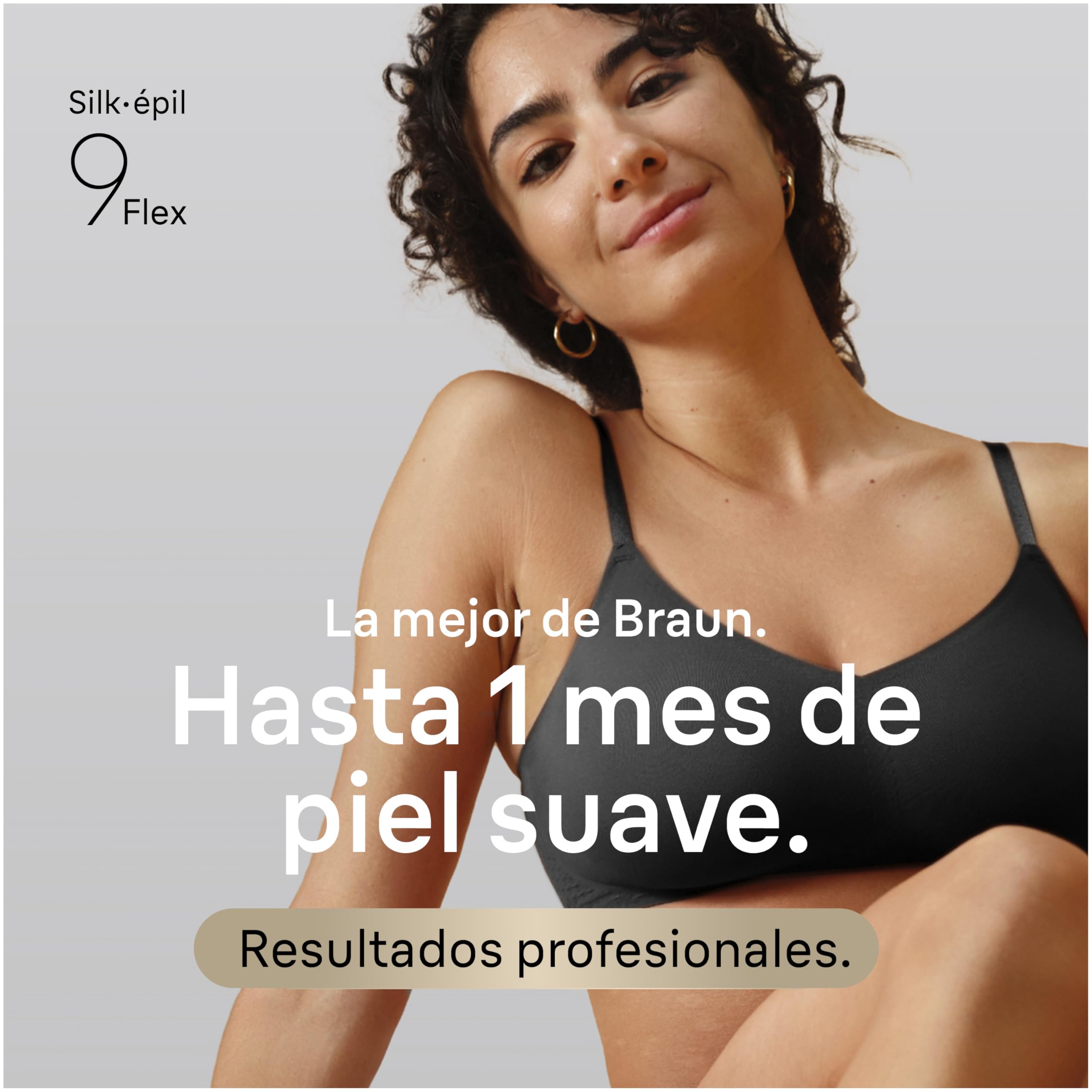 Braun Depiladora Eléctrica Mujer Silk·épil 9 Flex con Cabezal Flexible, Depila, Rasura Y Recorta en Seco Y Mojado, 2 Cabezales, Cepillo de Limpieza Y Funda, Depilación Suave Duradera, 9-041 3D, Oro