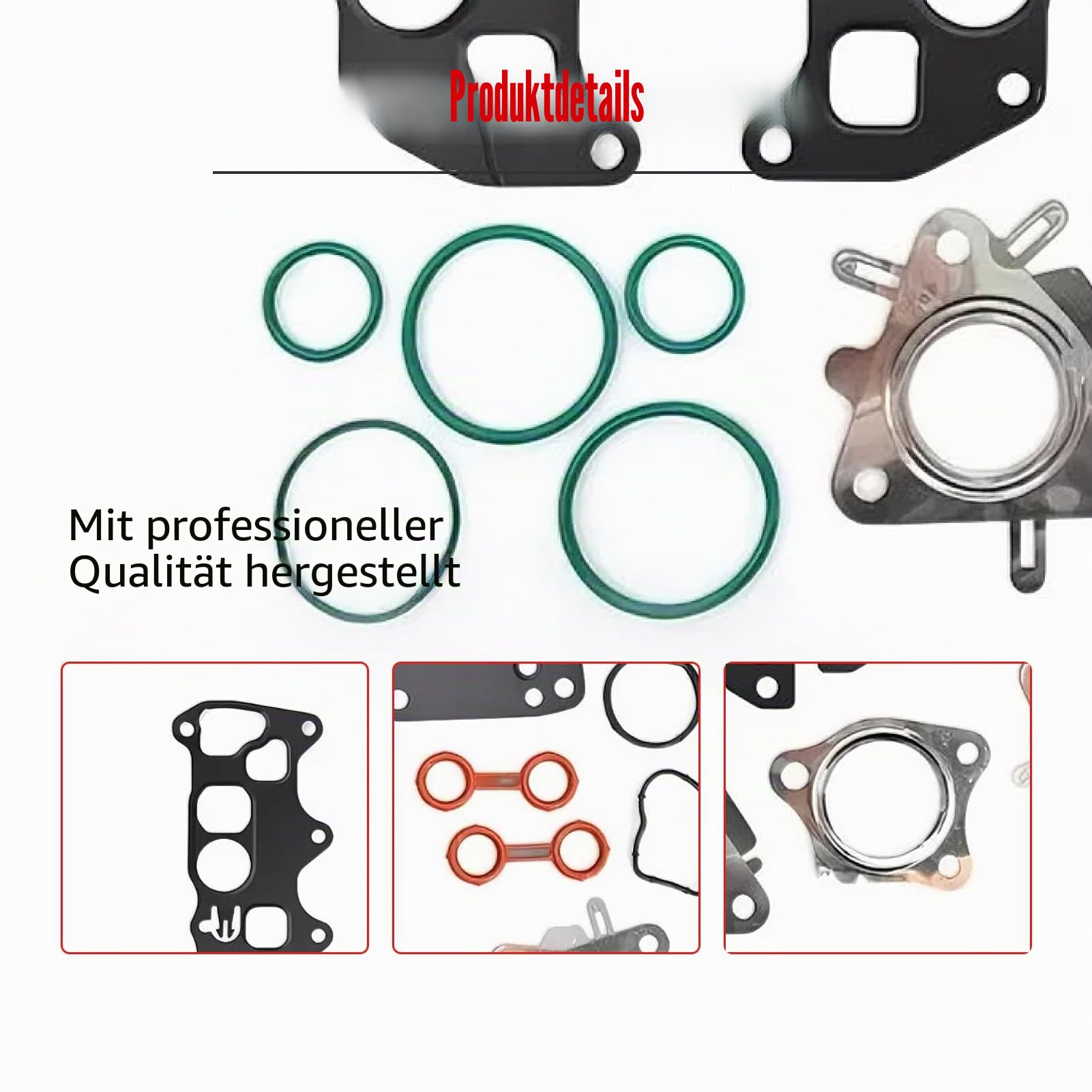 Fledart Dichtungssatz Ölkühler Ansaugkrümmer Für OM642 Motoren Ersetzt 6421410580 6421420481, Dichtung Reparatursatz Für W203, W204, W211, C218, W639, A209, X218, W213, W461, W166, B906