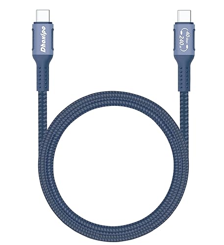Cable de alimentación USB 4 para Thunderbolt 43 240W100W, 5K4K8K 60Hz para cable Thunderbolt 4, transferencia de datos de 3.0 ft3 pies 40 Gbps