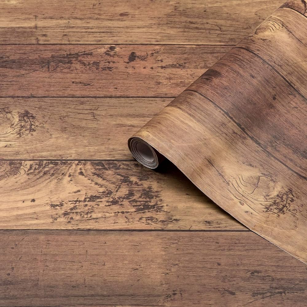 Pringo Waterproof Self Adhesive Wooden Wallpaper Wall Sticker For Living Room Hall Bedroom Decoration PVC Vinyl DIY Wall Stickers 45 x 1000 cm - Brown (B0D7PVVH6K) Amazon Price History, Amazon Price Tracker