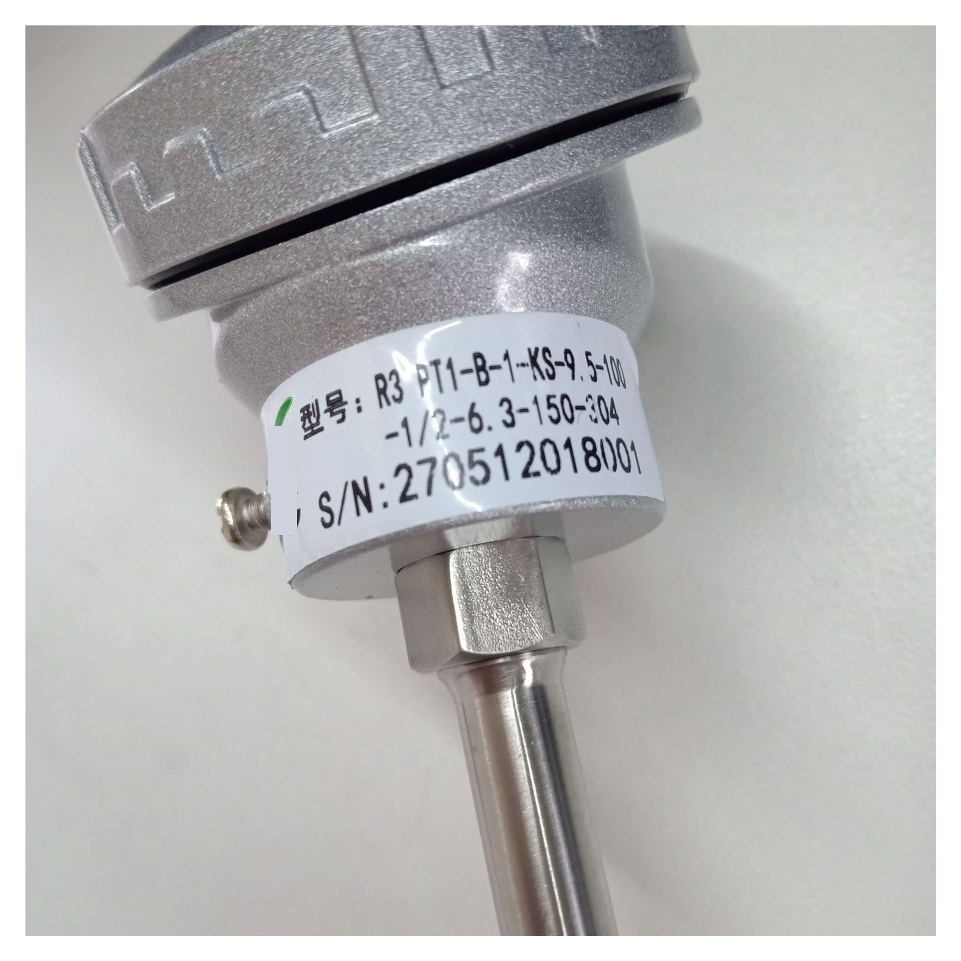 Sensore di temperatura lunghezza totale 275 mm 9,5 diametro 100 mm 25 mm di lunghezza filettatura 6,3 diametro 150 m di lunghezza