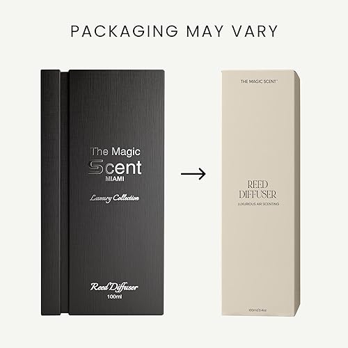 Miniatura 3 de The Magic Scent Difusor de varillas de caoba y madera de teca para el hogar, difusor de aroma de lujo con varillas de fibra de primera calidad para