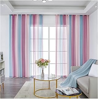 Bedroom Curtains 2 Panels, Gradient Color Living Room Window Curtains 40 x 63 inch Pink Privacy Protect Curtains for Bedroom/Living Room
