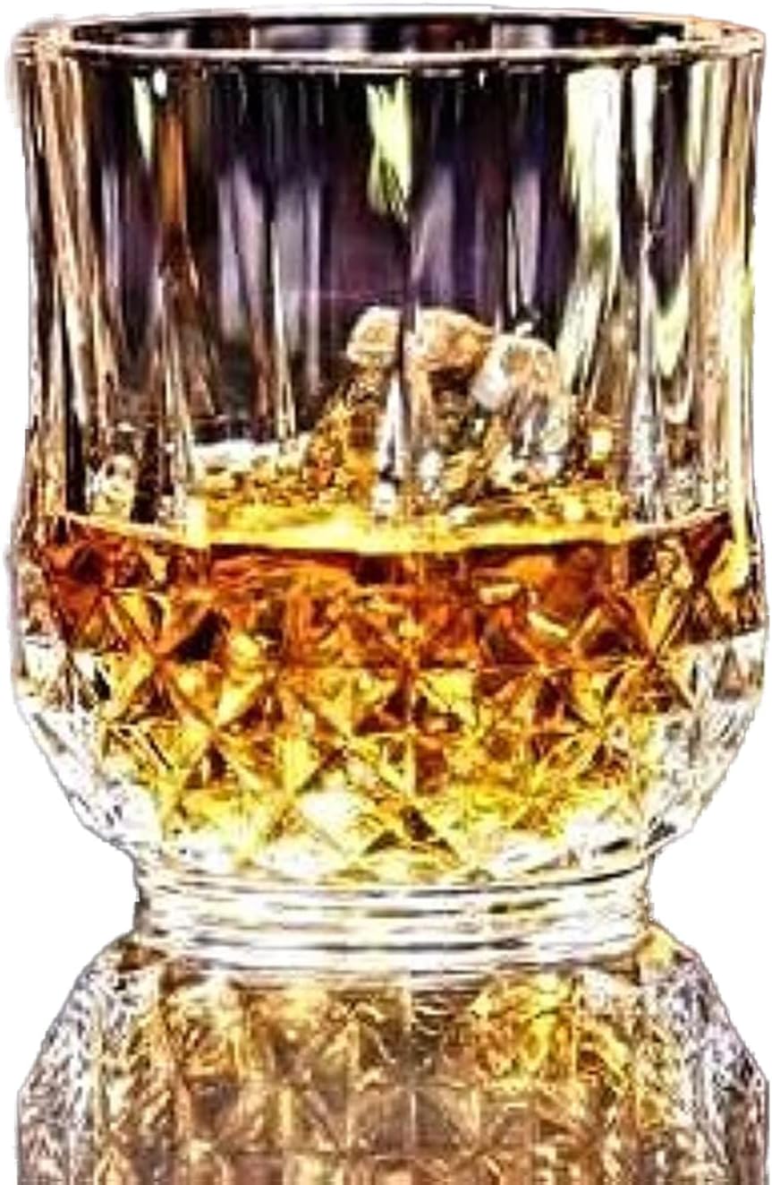Pure Source India Glass Whiskey Glass - 6 Pieces, Clear, 350 ml