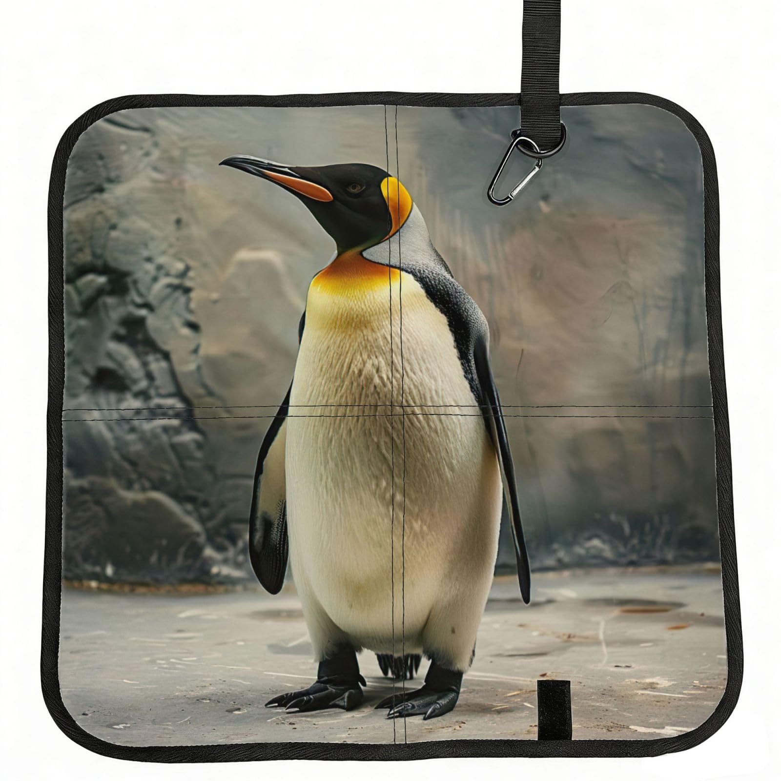 PPHGUT Penguin Print Foldable Seat Cushion Waterproof Portable Chair Pad Travel Outdoor Picnic Camping