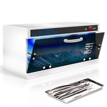 JJ CARE UV Sanitizer Cabinet 8L Capacity, Manual Timer, Professional Tabletop UV Sanitizer Cabinet for Salon, Spa, Office & Home Use, 99% Sanitization Efficiency