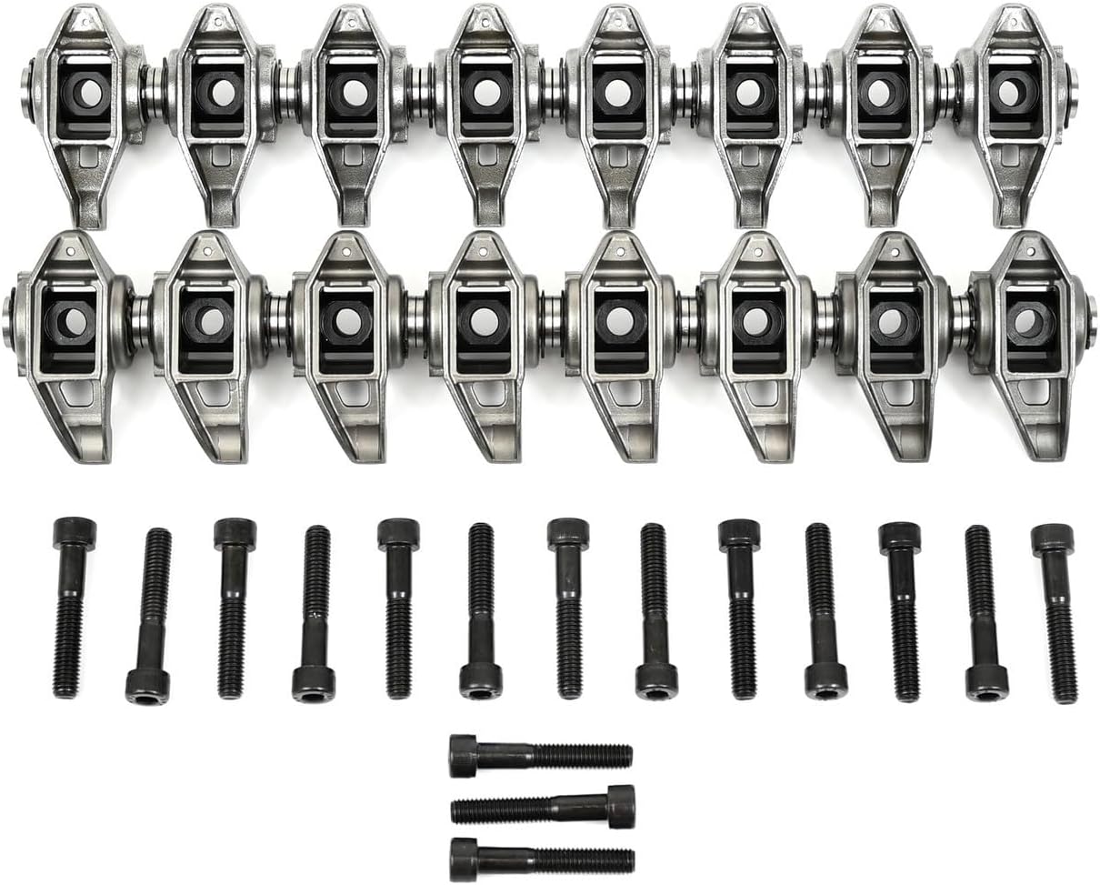 Michigan Motorsports LS3 Rocker Arm Kit with Upgraded Trunnions Installed and OEM LS3 Stands | Fits L99 L76 L92 | LS Valvetrain Upgrade for Enhanced Stability and Durability