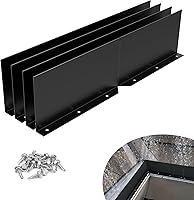 Flamorrow 4-Pack Aluminum Gutter Valley Splash Guards - Foldable Rain Diverters for Roof Valleys, Corners & Shingles, Black