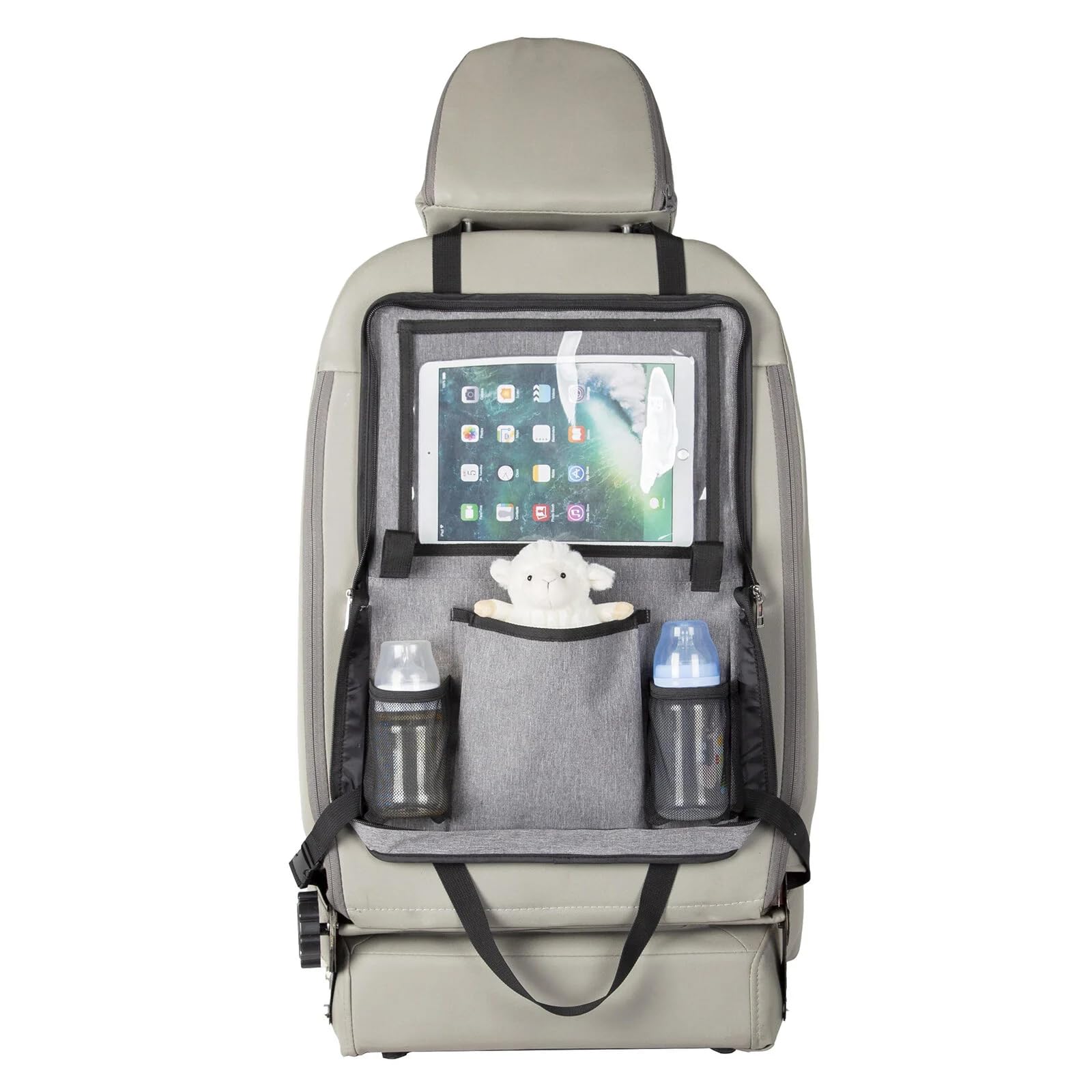 ebaby Child's Car Backseat Organiser | Car Organiser Back Seat For Kids | Touch Screen iPad/Tablet Holder for Kids and Toddlers | Travel Durable Foldable Multi-Pocket Backseat Cover