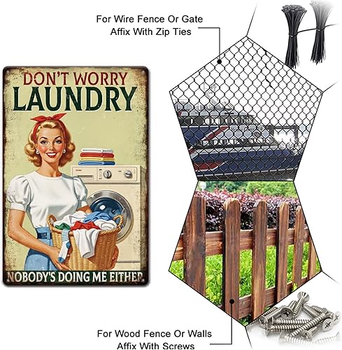 Miniatura 4 de GLOBLELAND Letrero de metal vintage de 12 x 8 pulgadas para cuarto de lavado, letrero de metal retro para pared, para inodoro, hogar, baño,