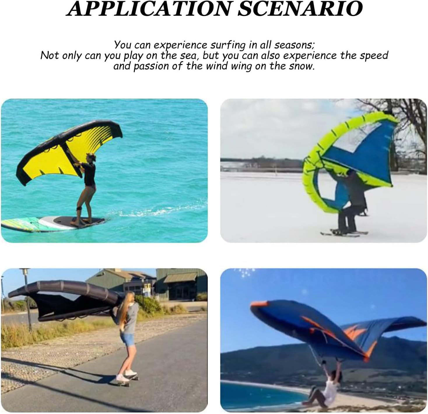 Aufblasbares Hydrofoil-Board & Wind Wingfoil – Premium-hydrofoil Für Outdoor-Wassersport, Ideal Für Kitesurfen, Surfen Und Foiling-Abenteuer A 5m²