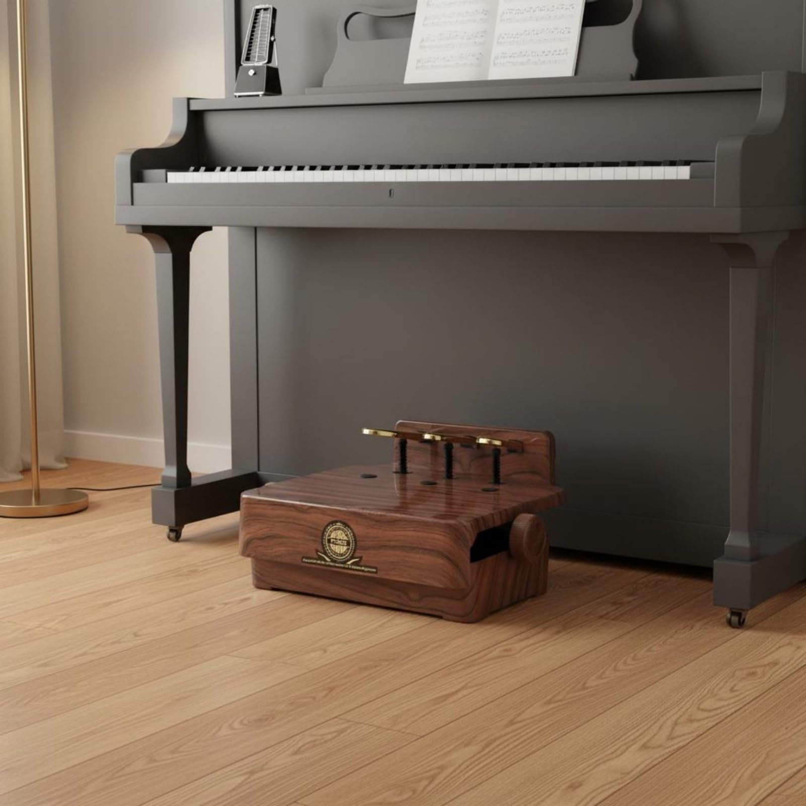 Piano Pedal Riser per Bambini Supporto Regolabile Accessorio Pedale Pianoforte Base Stabile Adatto per Lezioni Pratica Musicale E Formazione Domestica, Marrone Noce