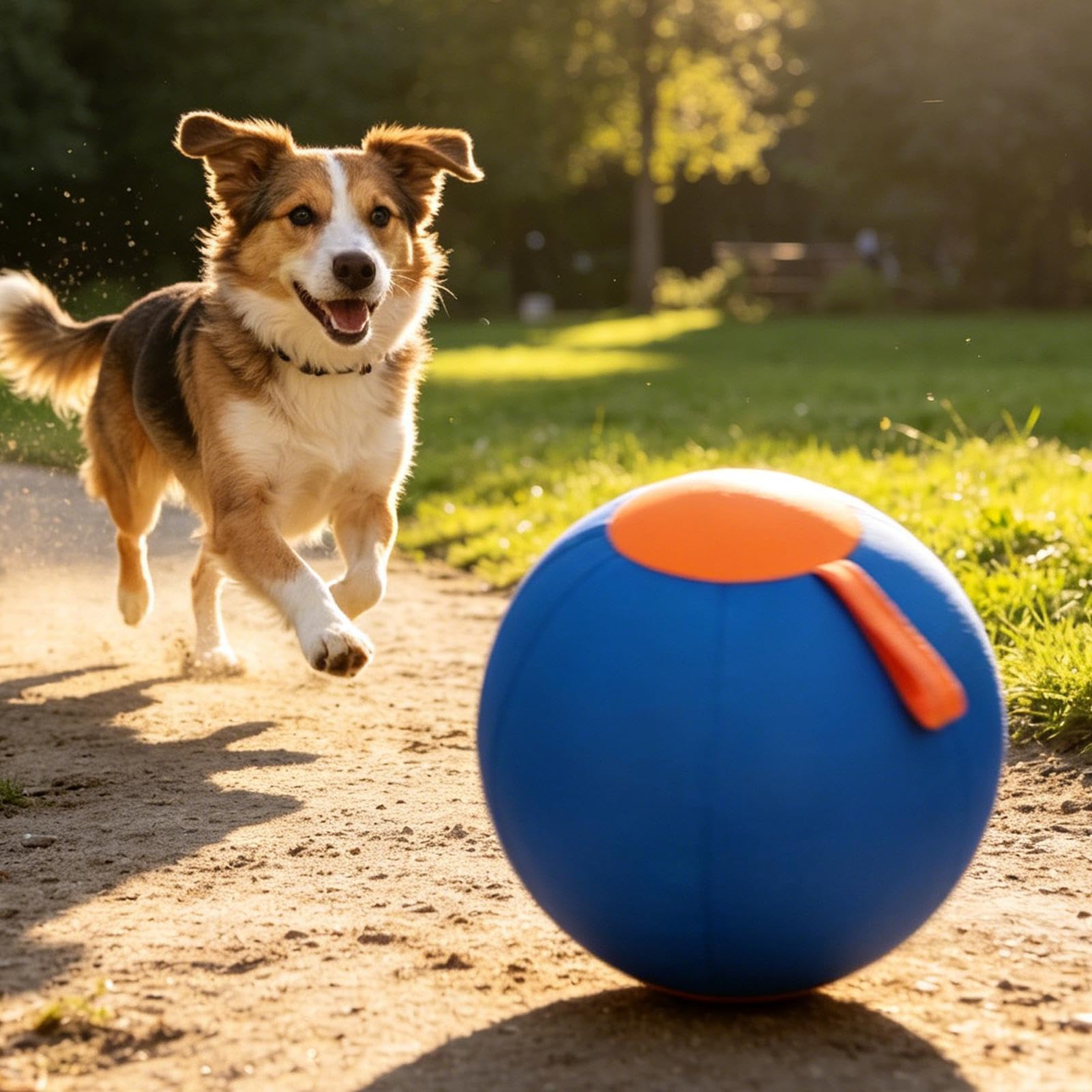 Pelota De Pastoreo Para Perros Hinchable Resistente e Interactivo | Pelota Juego Mascotas Juguete Adiestramiento Canino Para Patio Trasero, Jardín, Césped Y Parque