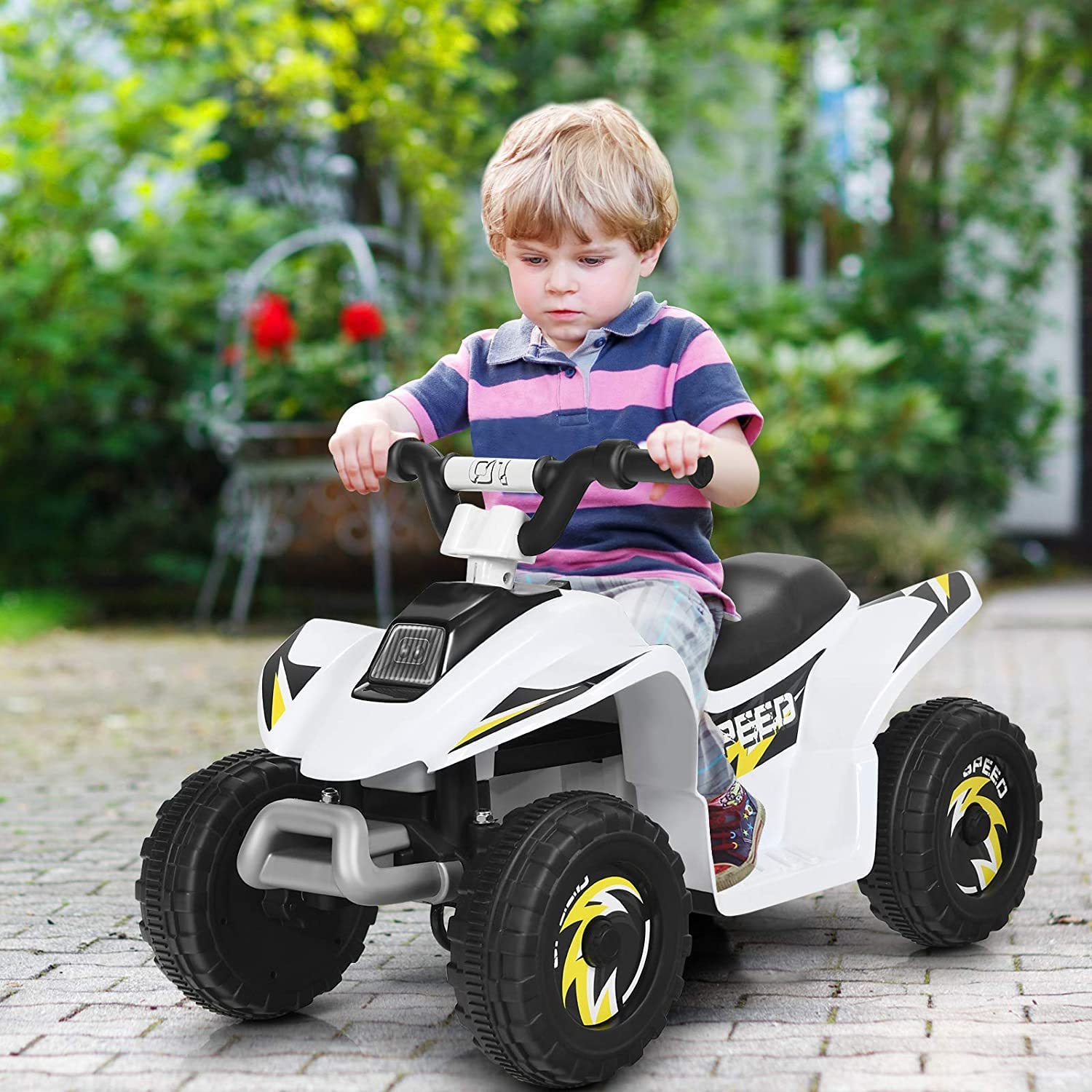 Buy GYMAX Kids Ride on Quad, 6V Battery Powered Electric Quad ATV with