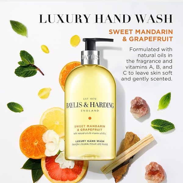 Baylis & Harding Sweet Mandarin and Grapefruit Hand Wash, 500 ml (Pack of 3) - Vegan Friendly - 4
